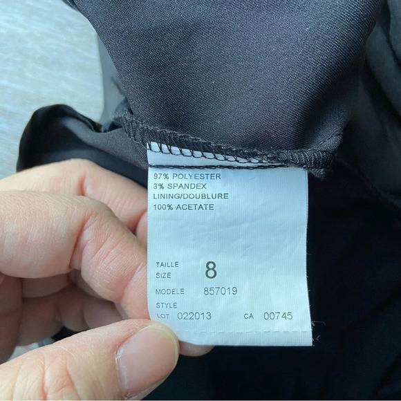 JS Collections Black Satin Trouser Pants Made in  Canada - Picture 10 of 12